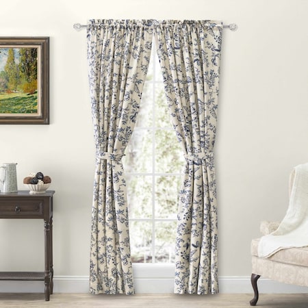 Waverly Gardens Tailored Curtain Panel Pair With Tie-Backs